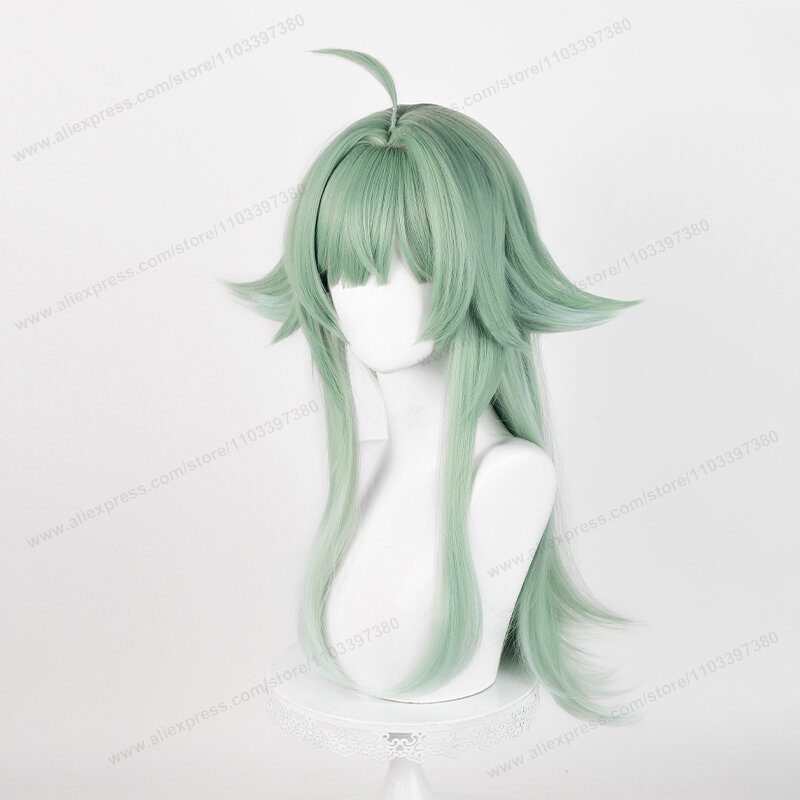 HuoHuo Cosplay Wig 66cm Long Green Gradient Hair Honkai: Star Rail  Anime Wigs Heat Resistant Synthetic Wigs