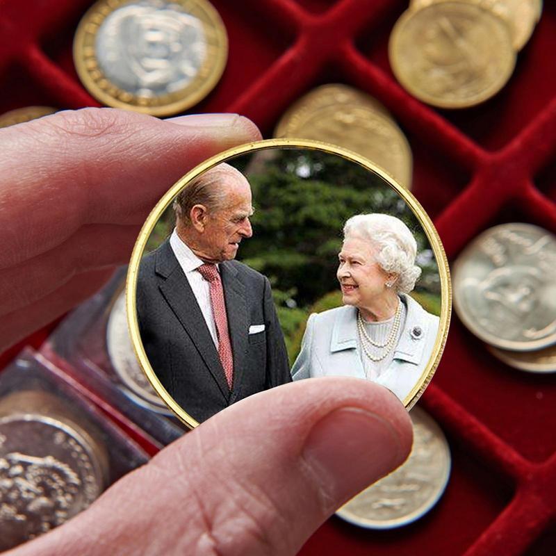 Koningin Elizabeth Ii Memorial Coin 2022 Metalen Haar Majesteit Gedenkteken Aandenken Souvenir Voor Verzamelaars Kerk Leden Herinnering