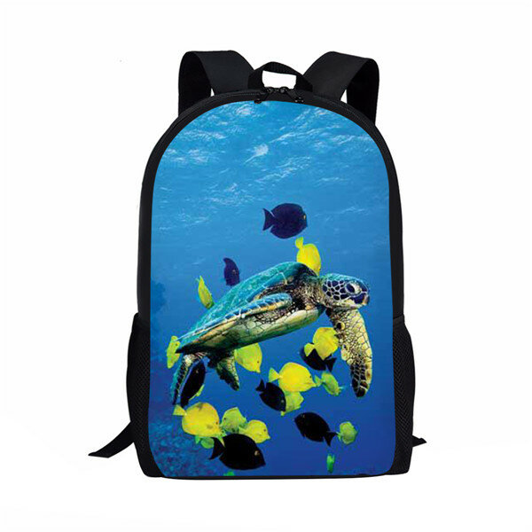 Sea Turtle Pattern Students Children School Bag Girls Boys Backpack Women Men Casual Travel Rucksacks Teenager Daily Backpacks