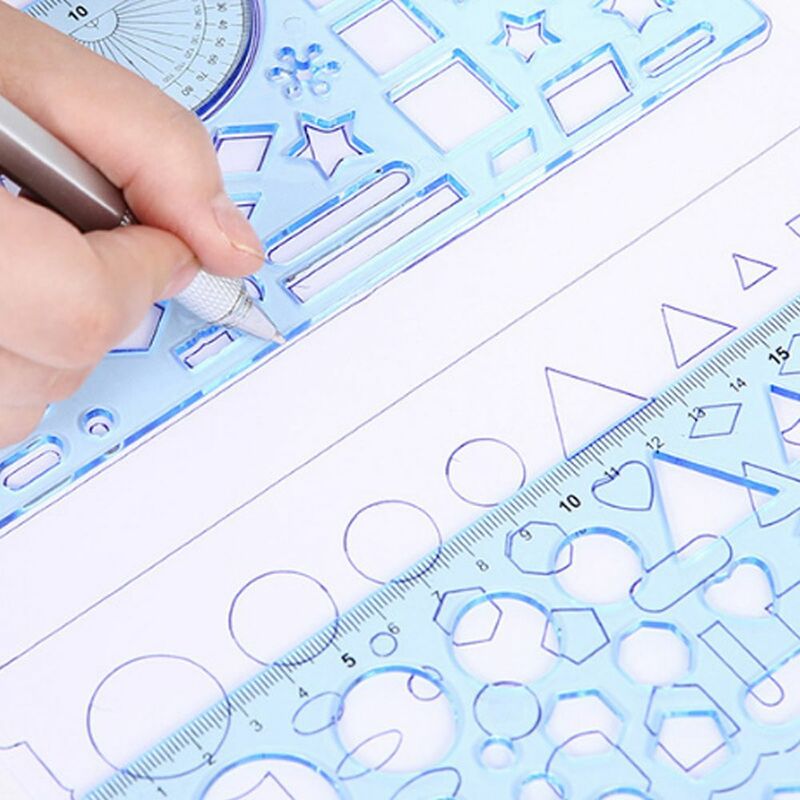 Office Measuring Tool School Accessories Drafting Supplies Drawing Ruler Template Rulers Mathematical Geometry Wavy Line Ruler