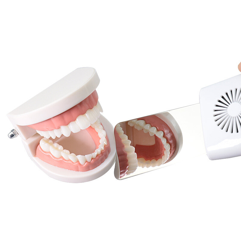 Sono stati specchi dentali antiappannamento Set nebbia libera fotografia intraorale specchio in acciaio inossidabile con riflettori ortodontici a luce LED