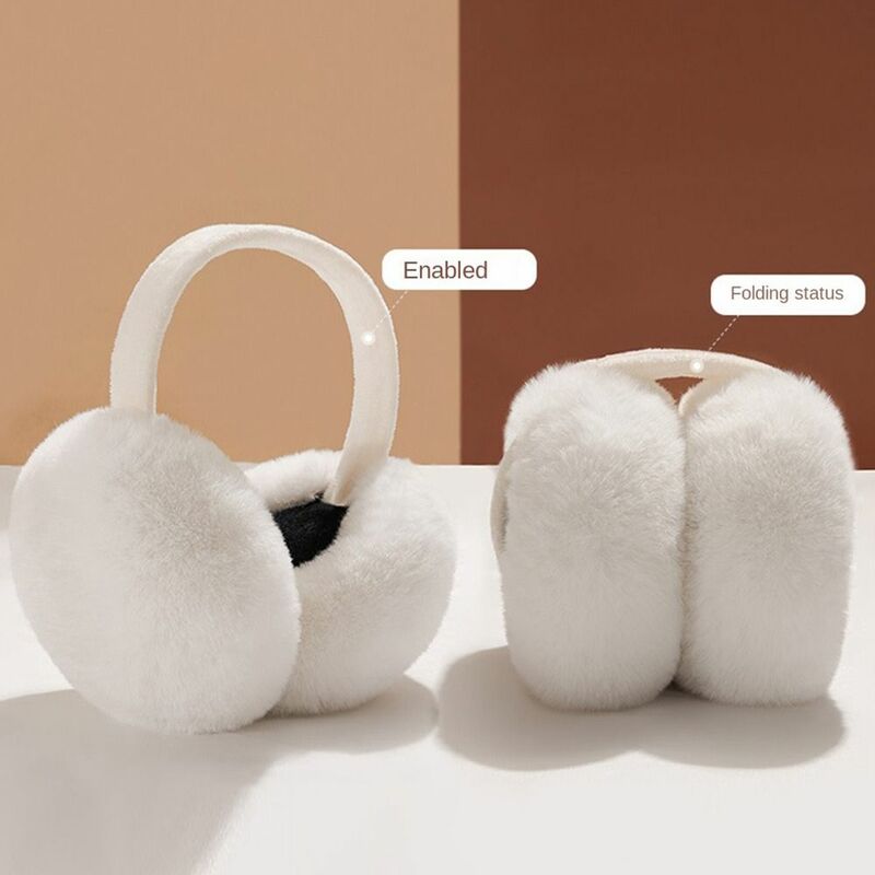 Winter Warm Soft Plush Earmuffs Outdoor Warm Cold Protection Cold Protection Foldable Earflaps Folding Ear Warmer Gifts
