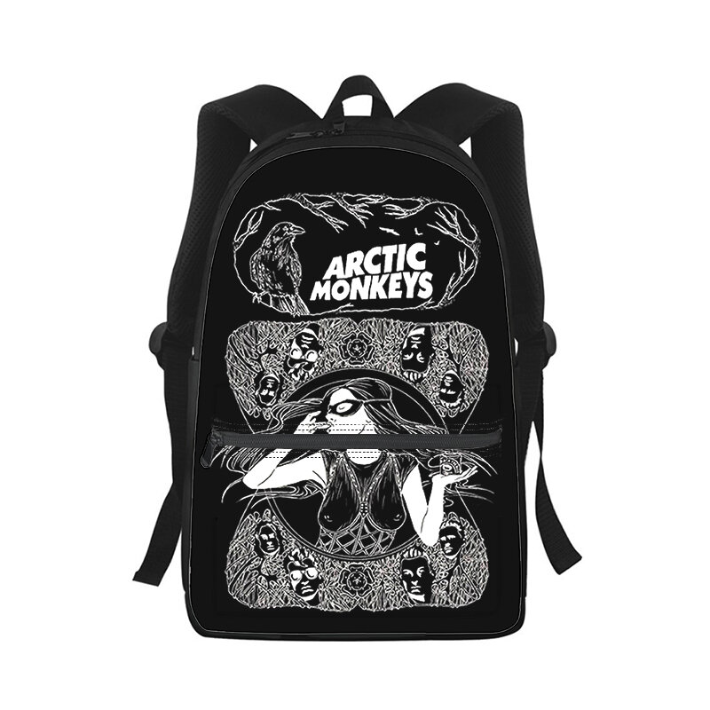 Arctic Monkeys-mochila con estampado 3D para hombre y mujer, bolso escolar para estudiantes, mochila para ordenador portátil, bolso de hombro de viaje para niños