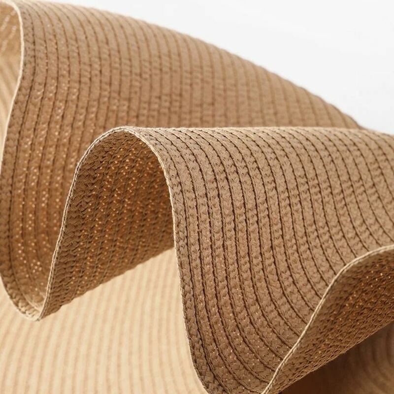 広いつばの麦わら帽子,UV保護,折りたたみ式サンバイザー,特大のビーチハット,高品質,70cm