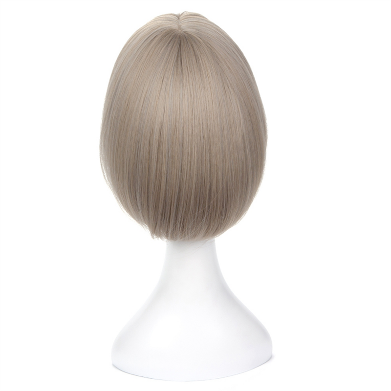 Парик Боб Bobo для женщин, естественный короткий парик Боб, прямой парик для начинающих для повседневной корейской версии, серый