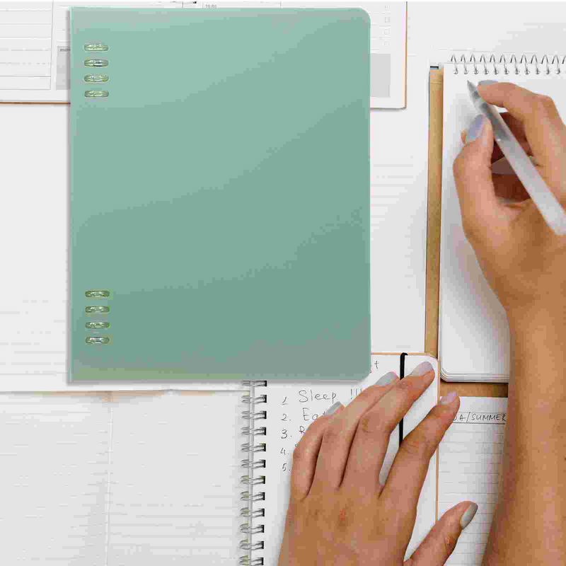 Capa de notebook recarregável para estudantes, Folhas soltas Binder Shell, 3pcs