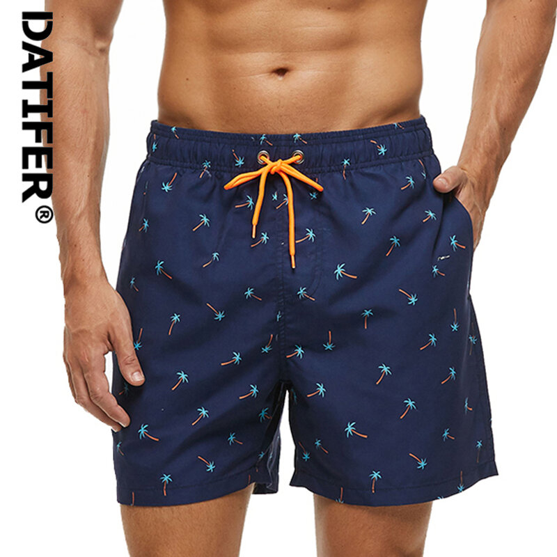 Datifer marca calções de praia verão secagem rápida dos homens placa maiôs homem nadar troncos surf banho masculino atlético correndo ginásio calças