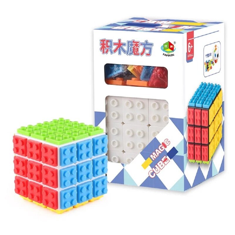FanXin 3x3x3 DIY Series Bricks Magic Cube Classical Cubo Magico Enlighten Educational Building Blocks Toy For Children Kids Gift
