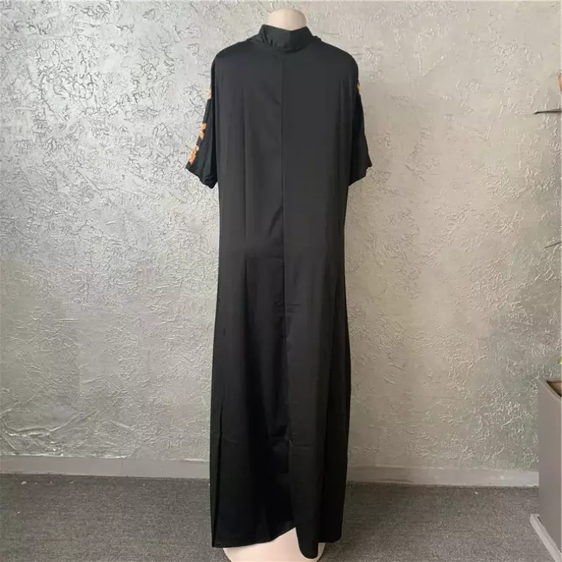 Turki Afrika untuk wanita gaun muzułmański panjang kerah przeciwko kasual gaun hidżau bergaris jubah gaun Kaftan Islam wanita