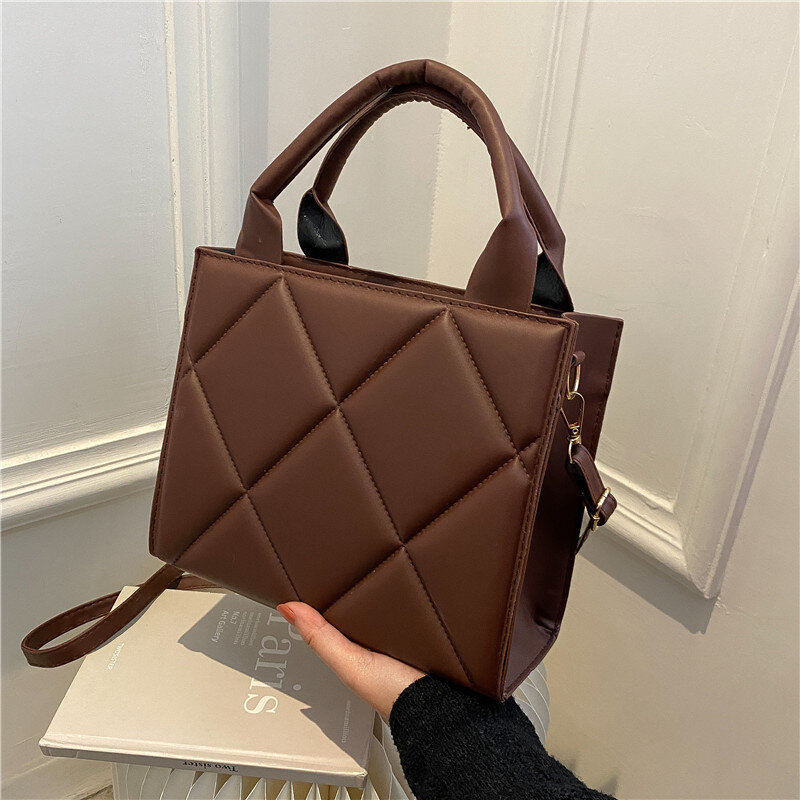 Fashion PU Leather Shoulder Bag for Women Flap Crossbody Handbags Purse Female Simple Designer Bag Shopping Pouch