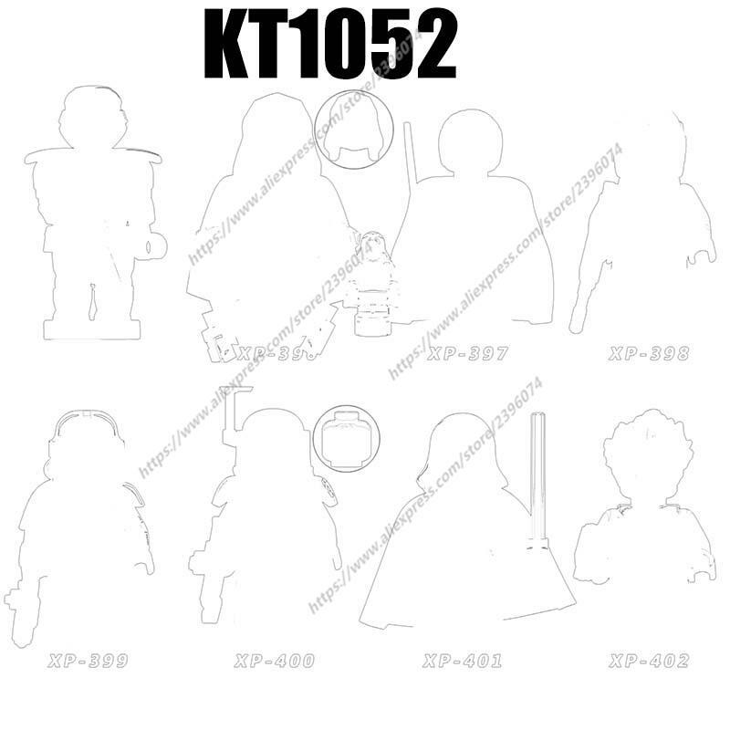 Décennie s de construction de figurines d'action KT1052, jouets en briques, accessoires de film, XP395, XP396, XP397, XP398, XP399, XP400, XP401, XPHighly