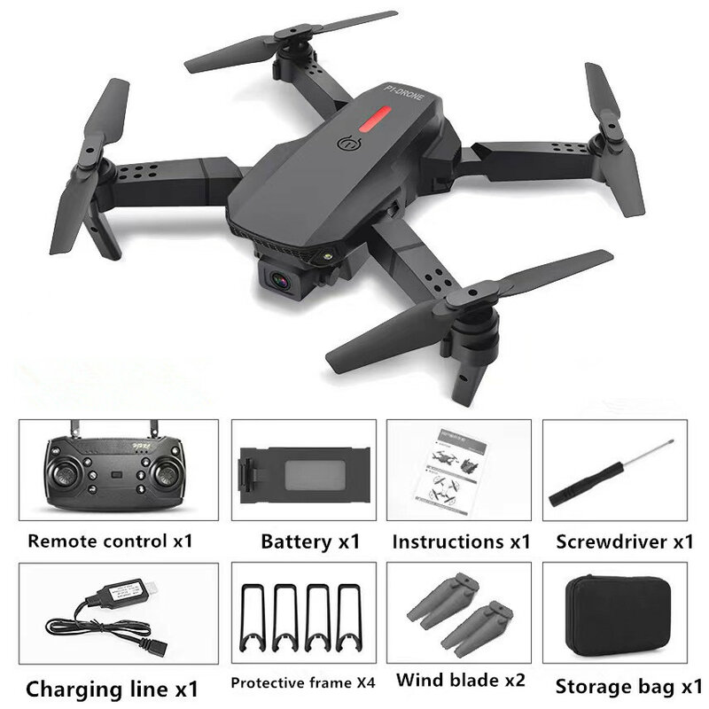 2022 nuovo Quadcopter E88 Pro WIFI FPV Drone con grandangolare HD 4K 1080P fotocamera altezza tenere RC Quadcopter pieghevole Dron regalo giocattolo