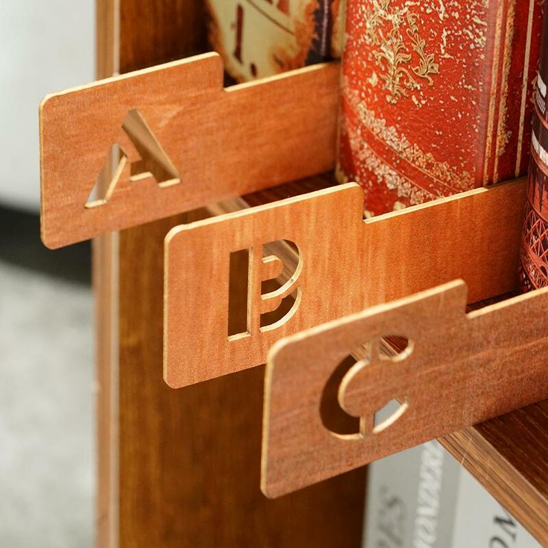 26 szt. Drewniane płyty dzielniki alfabetu DIY rękodzieła do zakładek alfabetyczny Organizer do książek i albumów dekoracje do domu