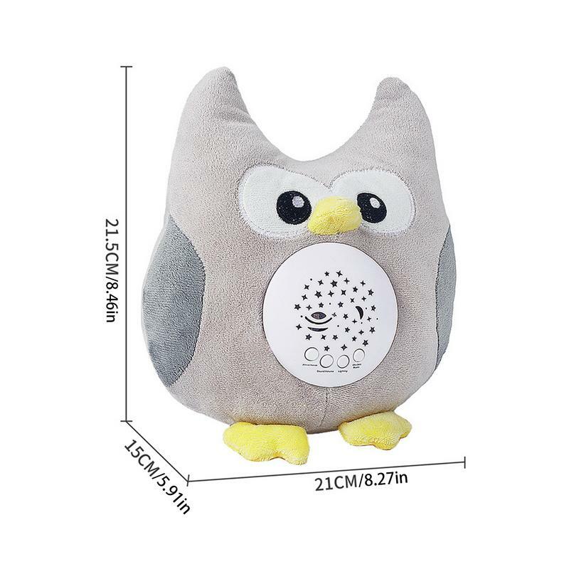 Kid Sleep Soothers Projector Soft Plush Animal With Starlight Projections Soothing Starry Nightlight Music Projector For Boys