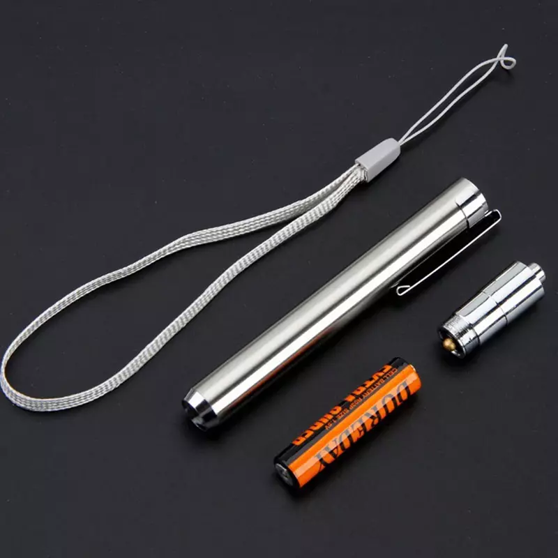 Mini lámpara de bolsillo de acero inoxidable 365/395nm, linterna Led UV 365/395, luz ultravioleta, batería AAA para detección de verificador