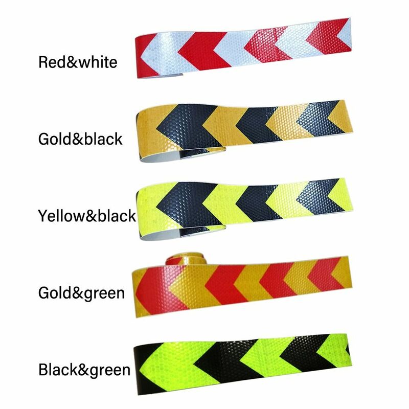 Multicolor Reflective Tape Car Arrow Warning Strip Motorcycle Car Tape Film 5x300cm Wear-resistant Waterproof Decor Decals