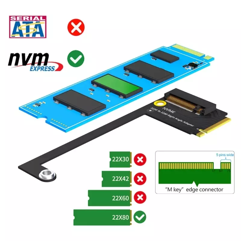 Adaptador de tarjeta de memoria PCIE4.0 para RogAlly SSD, tarjeta de transferencia de mano, convertidor, 90 °, M.2