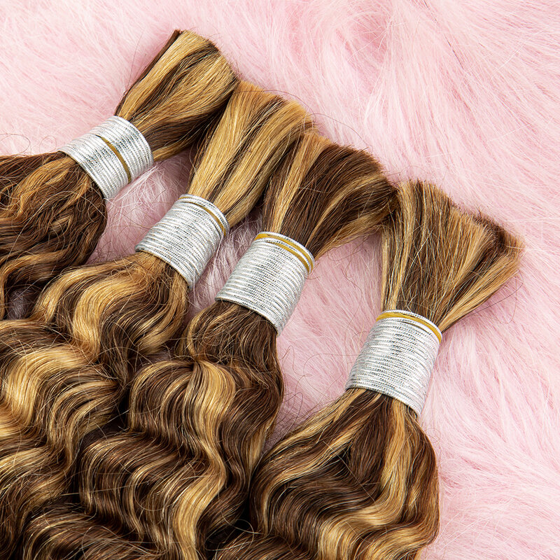 NABI 4/27 podkreśla wiązki włosów do splatania włosy mocno falowane w stylu brazylijskim przedłużania bez przedłużania włosów dla kobiet