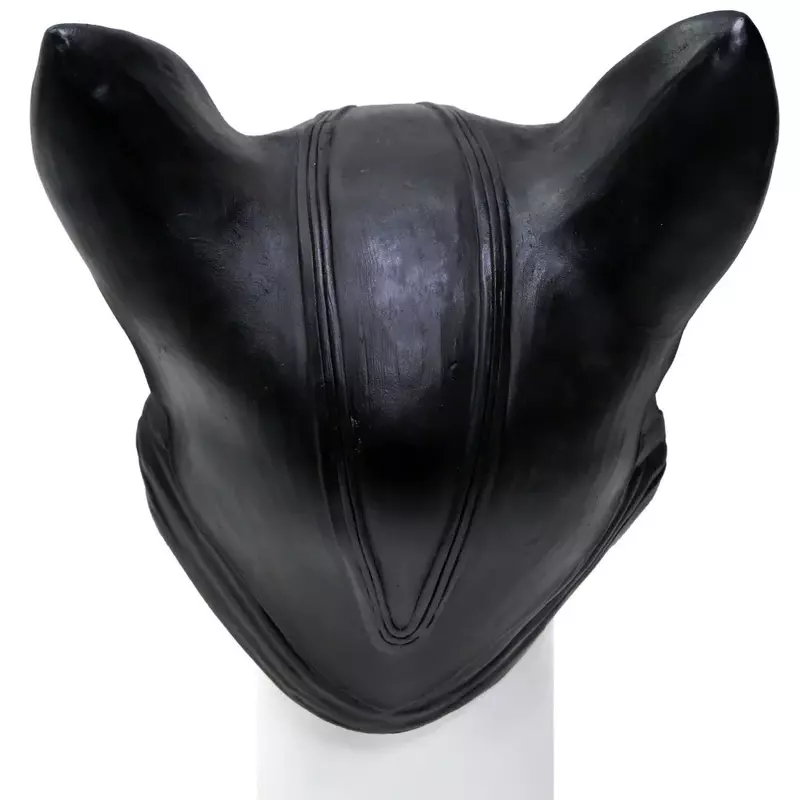 Woman Sexy Cat Selina Kyle Mask Bruce Wayne Cosplay Costume Latex Helmet Fancy Adult Halloween