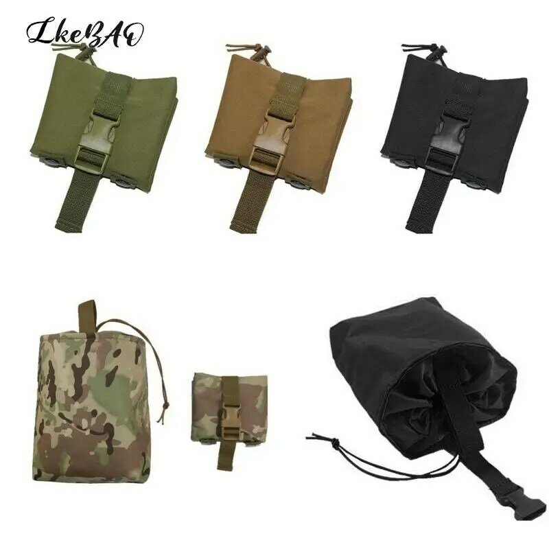 전술 접이식 유틸리티 복구 EDC 가방 포켓 군사 접이식 허리 팩, 탄창 덤프 드롭 파우치, 1 개