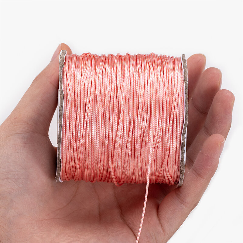 5/10m/Roll 0.5/0.8/1/1.5/2/2.5mm Polyester Nylon Cords Bracelet Braided Waxed String For DIY Supplies Crafts Beading Thread Rope