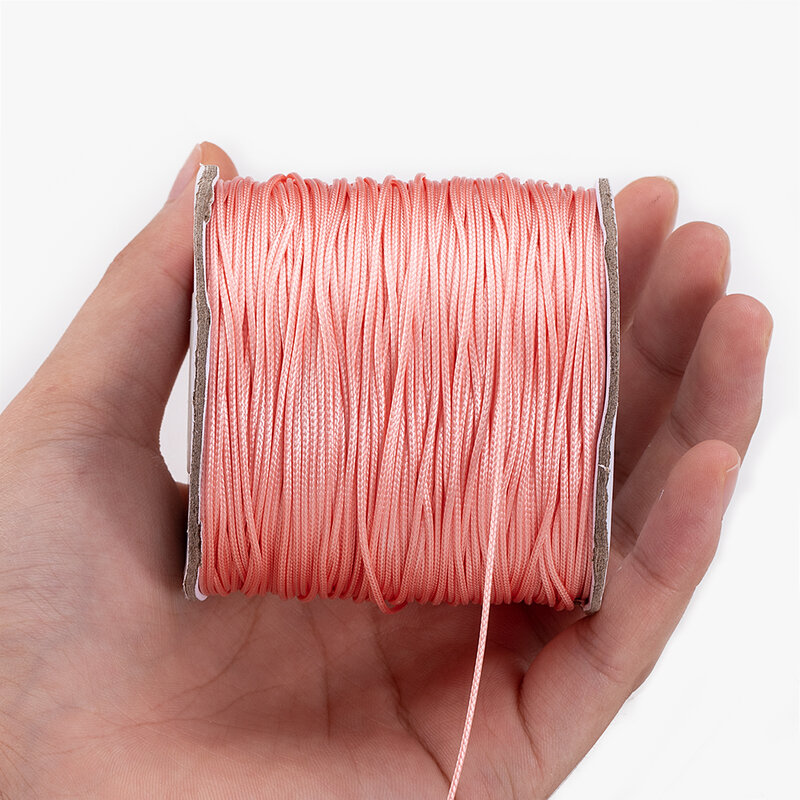 5/10M/Rol 0.5/0.8/1/1.5/2/2.5Mm Polyester Nylon Koorden Armband Gevlochten Waxed String Voor Diy Benodigdheden Ambachten Kralen Draad Touw