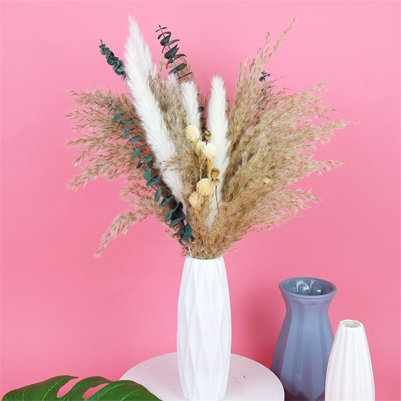 Натуральная сушеная пампасная трава, домашнее свадебное украшение, букет невесты, бутоньерка, миниатюрный натуральный сушеный букет цветов