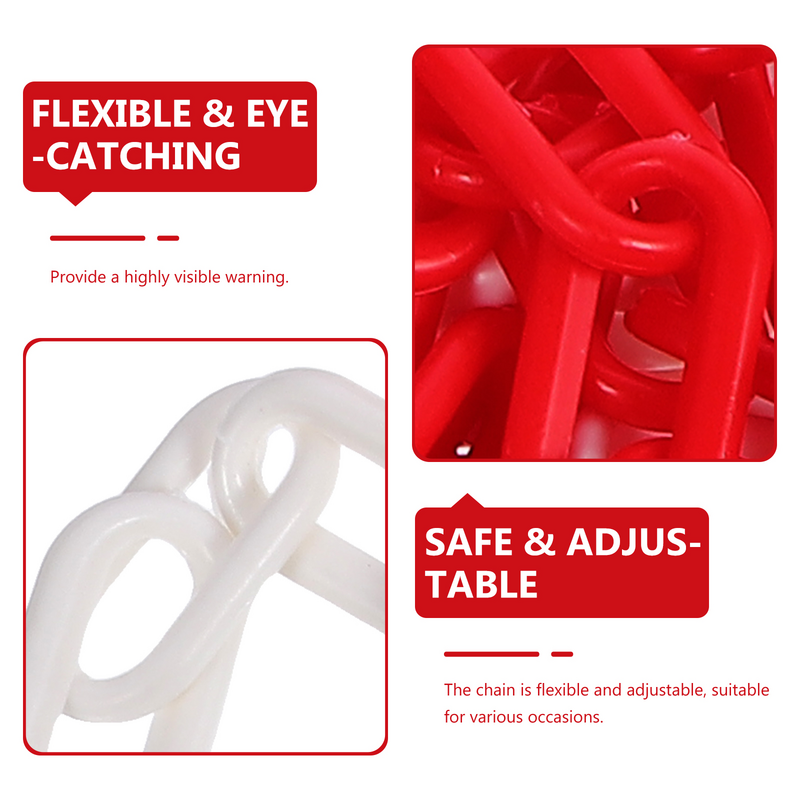 Ostrożność łańcuch bezpieczeństwa łańcuch z tworzywa sztucznego plastikowy łańcuch ostrzegawczy plastikowy łańcuch bezpieczeństwa bariera plastikowa łańcuch bezpieczeństwa