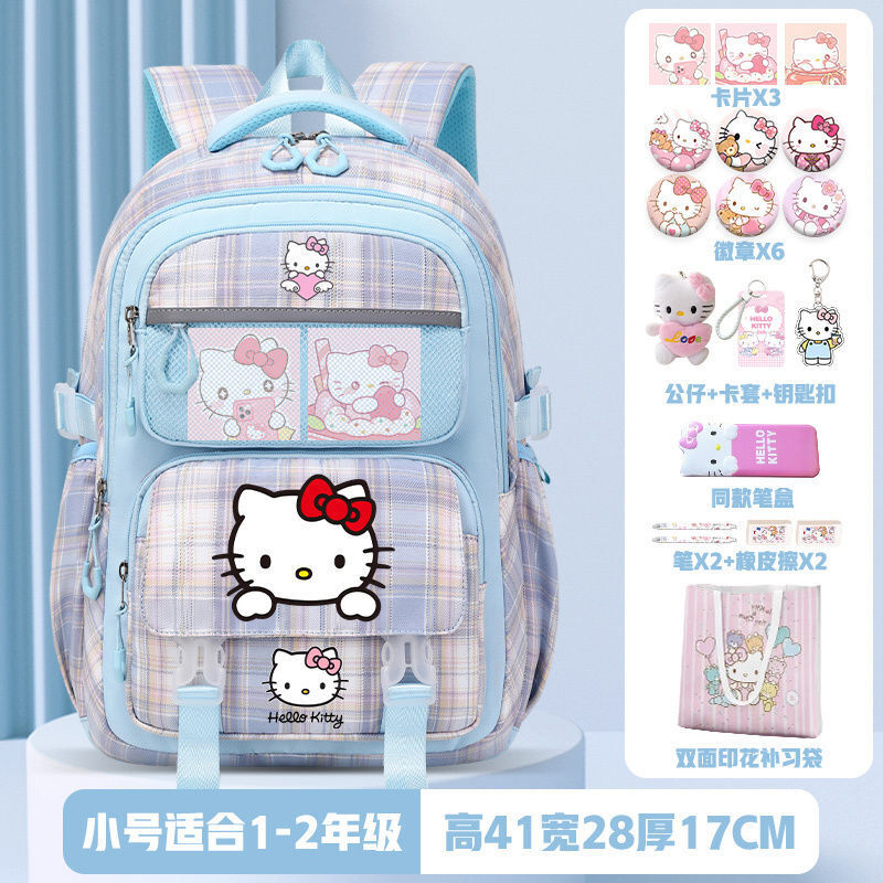 Новый вместительный школьный рюкзак Sanrio Hello Kitty для девочек, детский рюкзак