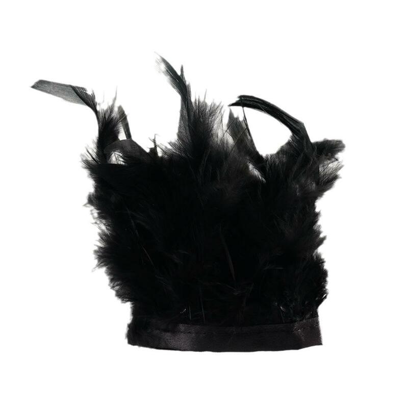 Women Natural Fur Feather Cuffs Sexy Snap On Bracelet Arm Cuff Shirts Sleeves For Women Real Ostrich Feather Anklet Wrist Cuff