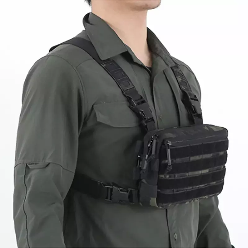 Kamizelka taktyczna dla fana wojskowości na zewnątrz, ochronny sprzęt kamuflażu, lekka torba na kamizelka bojowa, torba na kamizelka myśliwska