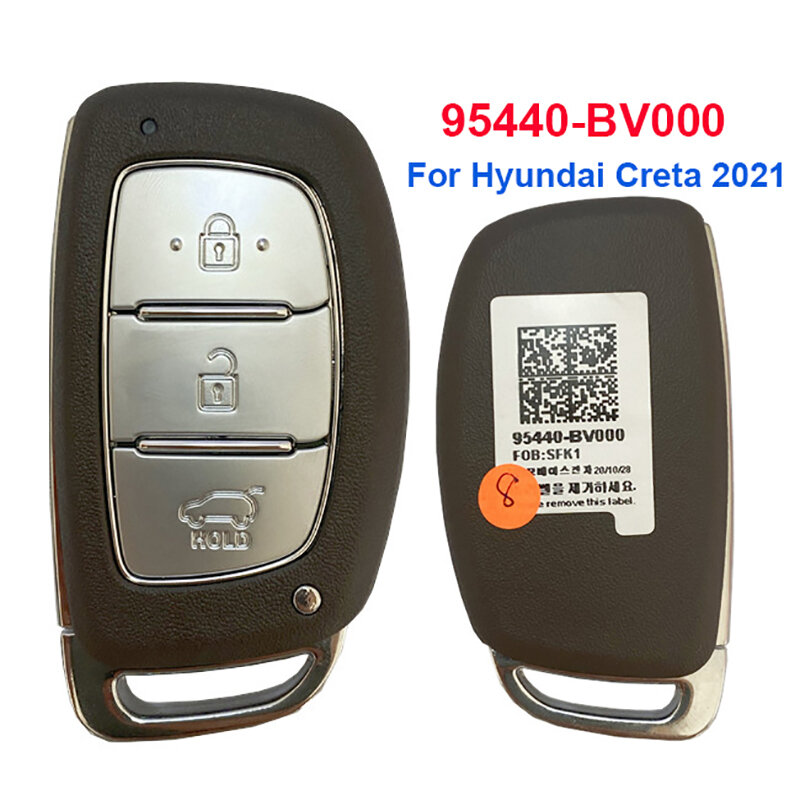 Smart Key Fob para Hyundai Creta 2021, CN020173, 3 botões, genuíno, 433MHz, FCCID SYEC3FOB2003, PN 95440-BV000