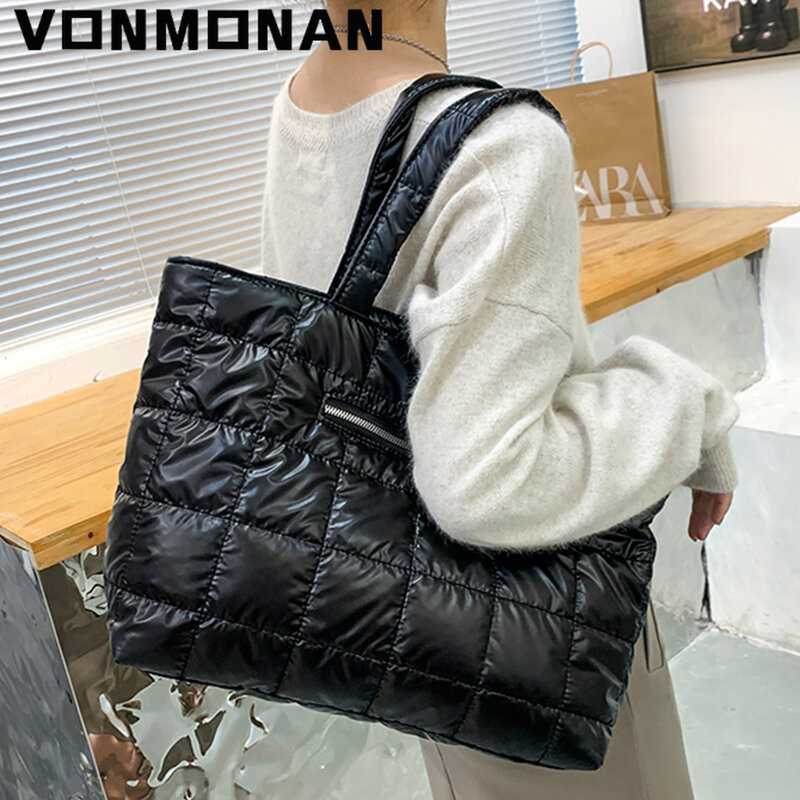 Inverno nuova borsa femminile di lusso spazio borse in cotone borse donna borsa Designer signore Shopper spalla Sac A Main Casual Tote