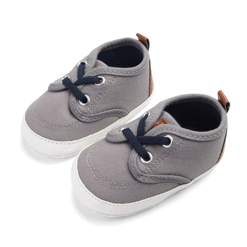 Zapatos de lona con suela blanda para bebés, mocasines para primeros pasos, para recién nacidos, 0 a 18 meses
