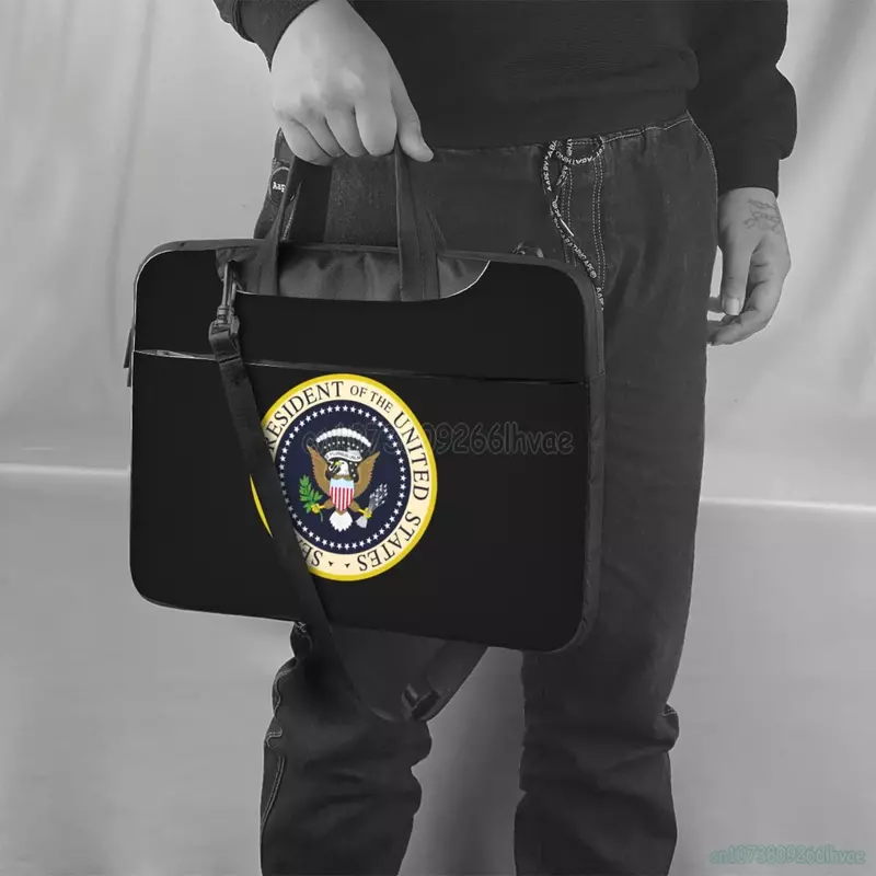 Segel Presiden Amerika Serikat tas bahu Laptop kompatibel dengan 13/14/15, 6 inci Netbook Laptop kantong penutup PC