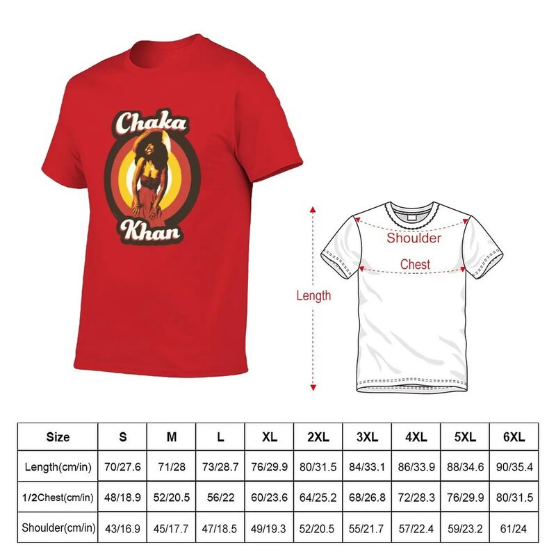 Camisetas de grandes dimensões personalizadas para homens, Chaka, kh 70s, Funky Soul, projete seu próprio, novo