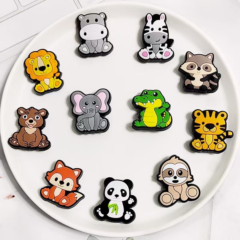 Hot Sale 1Pcs Cute Various Animals Shoe Charms Decorations for Croc Accessories Pin Kids Adults Party Favor Gifts