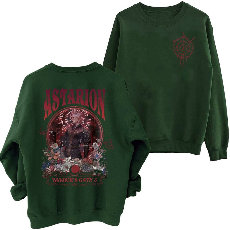 Baldurs Gate 3 Astarion Crewneck Hoodie Astarion Merchandise Astarion Fan Cadeau Oversized Sweatshirt Pullover Tops
