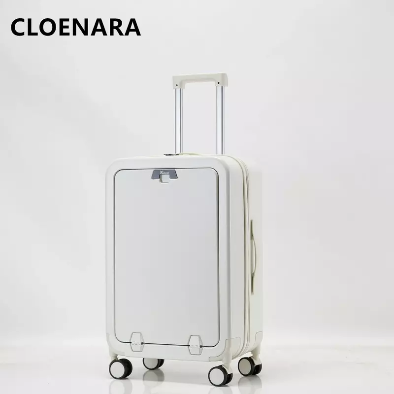COLENARA-equipaje de mano con apertura trasera para ordenador portátil, Maleta de viaje para mujer, 20 ", 26, 22", 24"