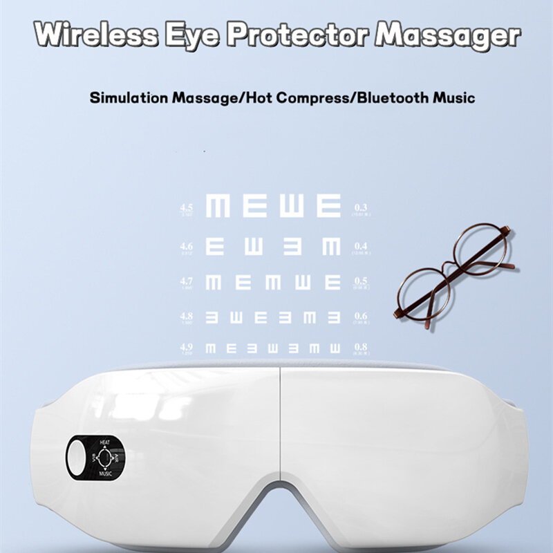 지능형 눈 마사지기 GSEM-006 블루투스 음악 음성 방송 진동기 마사지 Pressotherapy Electric Eye Trainer Glasses
