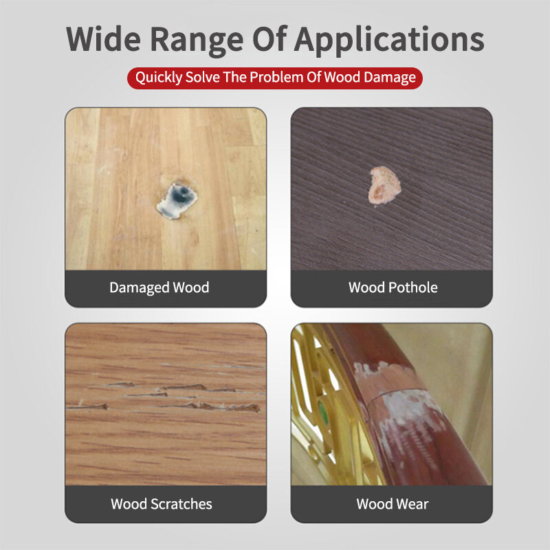 Crema reparadora de madera para muebles, pasta reparadora rápida para eliminar arañazos