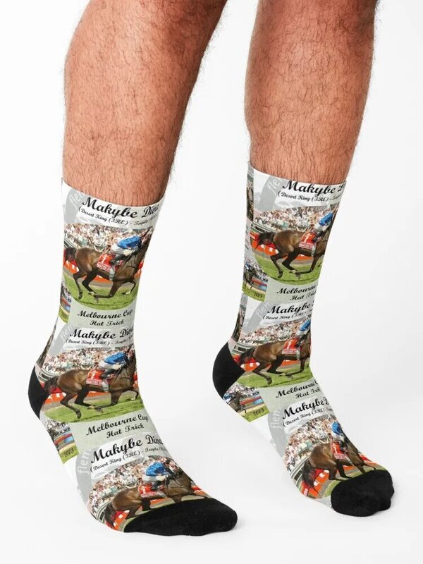 Makybe Diva Melbourne Cup Hat Trick Socks calzini alla caviglia calze sportive calzini sportivi essenziali calzini da uomo da donna
