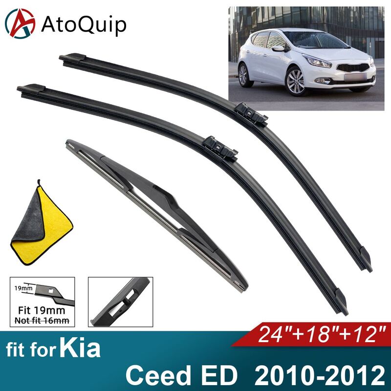 Задние щетки стеклоочистителя для Kia Ceed, мягкие резиновые автомобильные передние лобовые стекла 2010 2011
