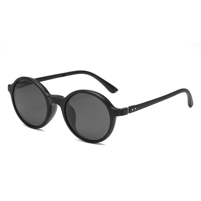 Eyeglasses Frame Men Women With 5 PCS Clip On Polarized Sunglasses Spectacle Magnetic Glasses Male UV400 Eyeglasses 2280