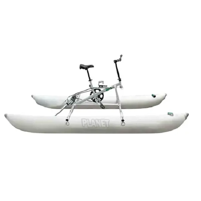 จักรยานสูบลมลอยน้ำได้สำหรับเล่นกีฬาทางน้ำในทะเลสาบเหยียบเรือจักรยานเพื่อความสนุกสนาน