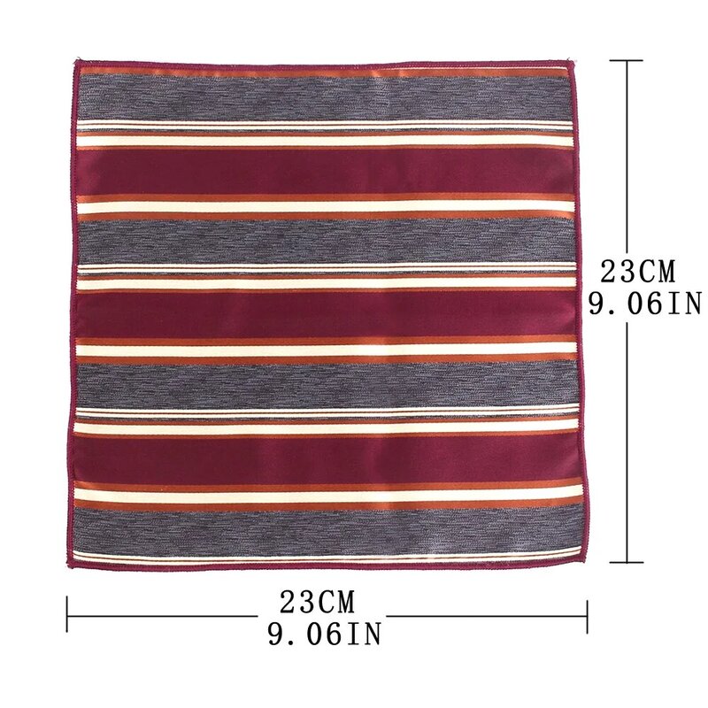 Woven Striped Pocket Square For Men Women Floral Chest Towel Hanky Gentlemen Hankies Men's Suit Handkerchief Pocket Towel Gifts