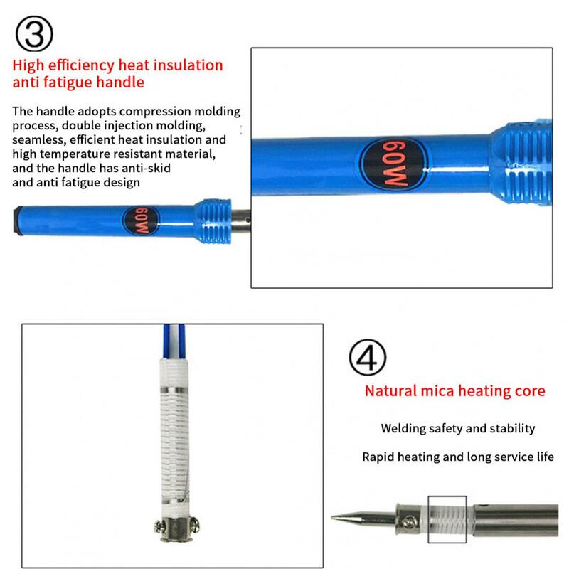 Soldering Iron Adjustable Temperature 220V 110V 30W 40W 60W Electric Welding Solder Heat Pencil Tips Repair Tool US/EU Plug