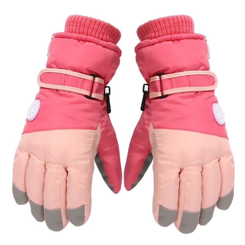 Gants pour enfants à doigt complet, gants ski respirants, coupe-vent, mitaines d'hiver et d'extérieur