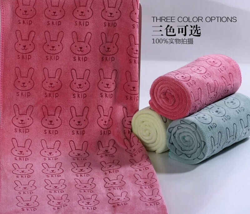 Мягкая впитывающая банная полотенце из микрофибры с изображением милого кролика для новорожденных