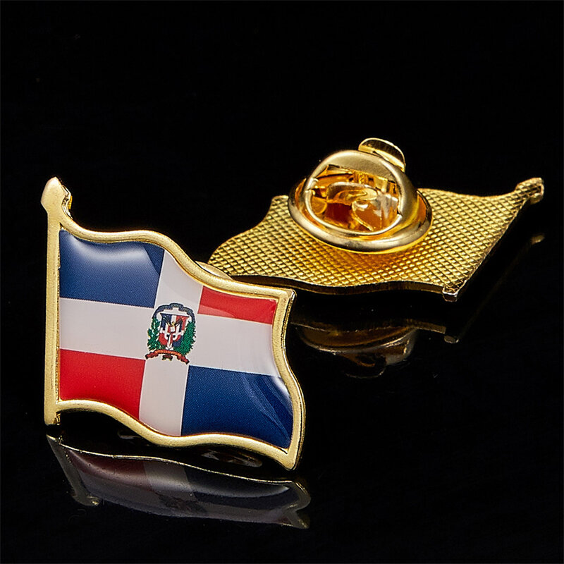 Nord America la bandiera della repubblica dominicana spilla distintivi sulla decorazione della spilla dei vestiti dello zaino